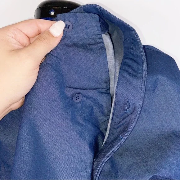 Kate Spade Blue Chambray Wrap Long Sleeve Dress - Picture 6 of 9